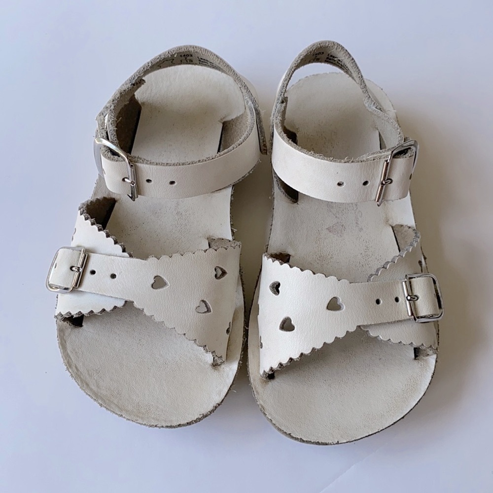 HOY SALT WATER Sandals White SweatHeart Toddler 7